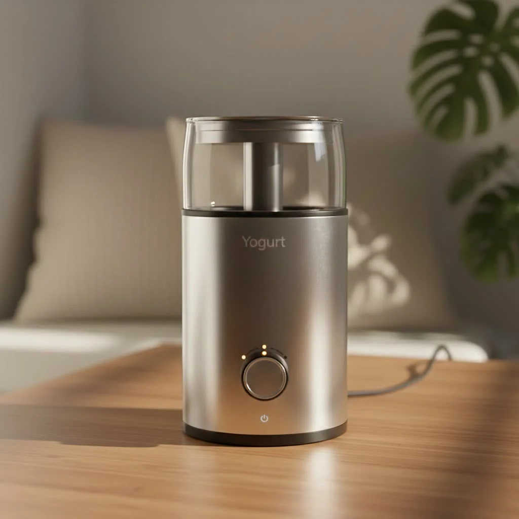 Yogurt and ice cream maker on a kitchen counter